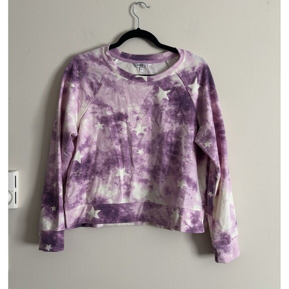 Wildfox Sweatshirt Crewneck‎ Pullover Womens Medium Stars Tie Dye Cotton - Picture 1 of 7